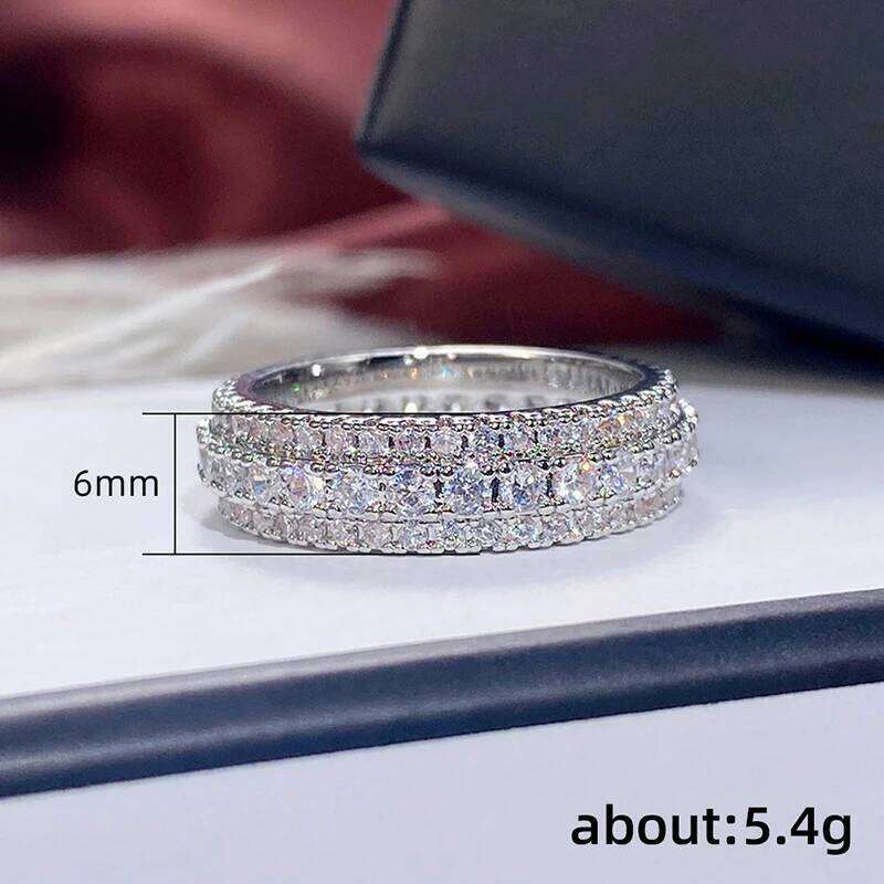 Huitan Sparkling Promise Rings with CZ Wedding Bands Accessories for Women Gold Color Fashion Versatile Female Jewelry H260312