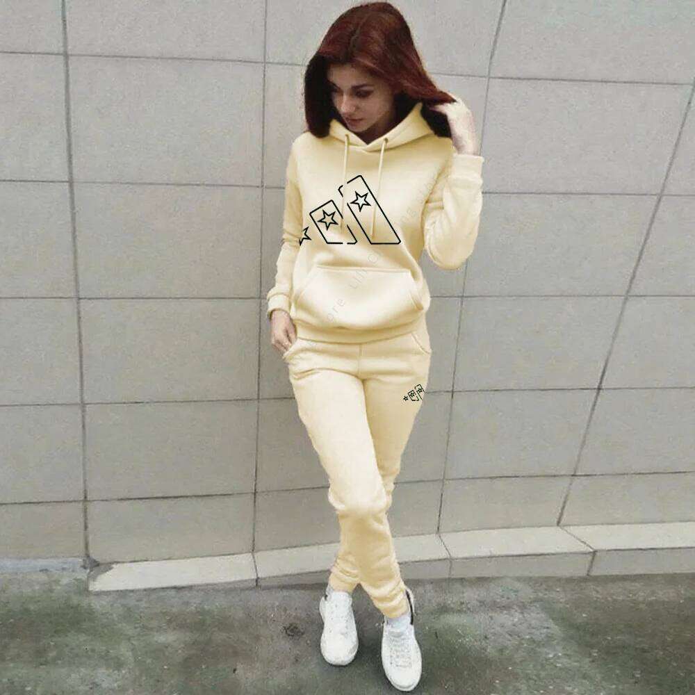 Hoodie Pants Sets Women's Autumn Winter Sweatshirt Sweatpant 2pcs Sports Outfits Home Outdoor Jogging Suit New Designer Clothes C260312