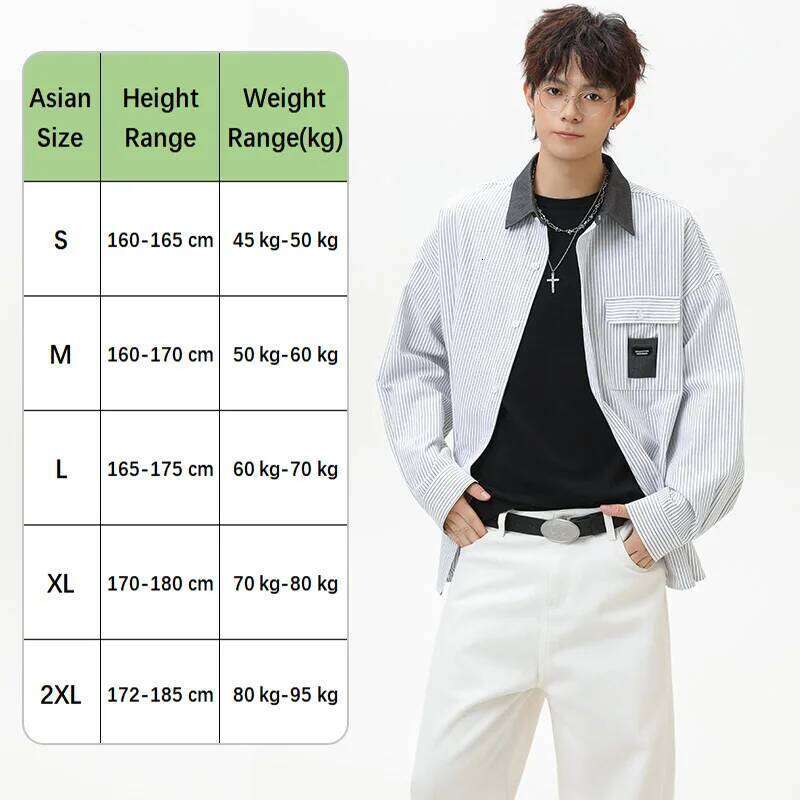 Couple Shirt Long Sleeve Striped Spring Blouses Unisex Fashion Loose Blouse Y2k Men Clothing Casual Shirts Girls Clothes MAKOUFEI