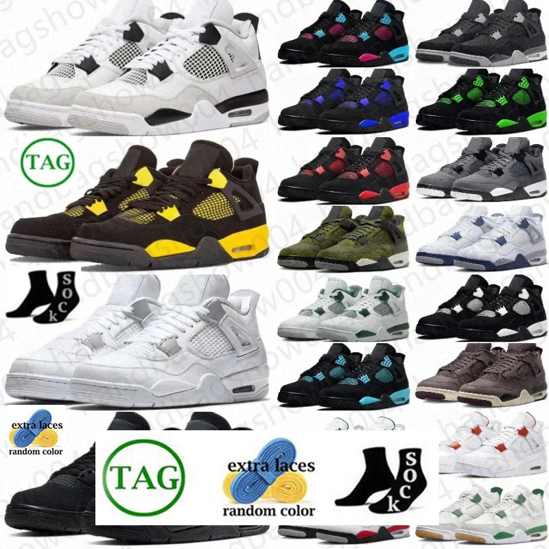 Basketball shoes 4 sneakers sneaker blue Red Black Lightning White The Men Grey mens Womensjzsr#
