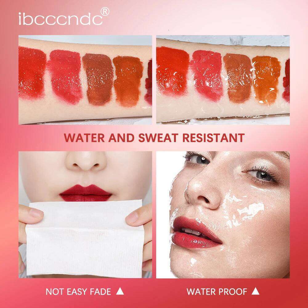 Double Headed Lip Gloss With Mirror Long Lasting Waterproof Non Fading Lipstick Nude Makeup Milk Tea Color Cosmetics W260311