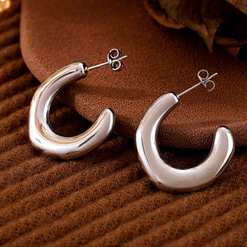 Women's Minimalist Earrings: Ins Style New Fashion Simple Irregular Open U-shaped 18k Gold / Silver Personalized Stud Earrings For Women, Daily /