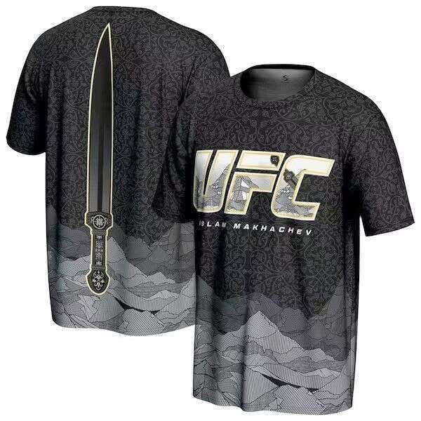 2026 New Men's T-Shirt 3D Printed UFC Wrestling Training Wear European And American Youth Sports Round Neck Short Sleeve WKERSIY