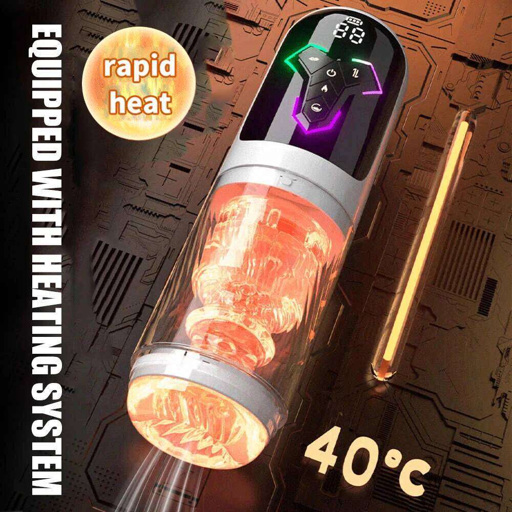 Telescopic Sucking Male Masturbator Vagina Masturbation Equipment Sex Toys Men Goods for Adults Piston Automatic Mastubator Z260311