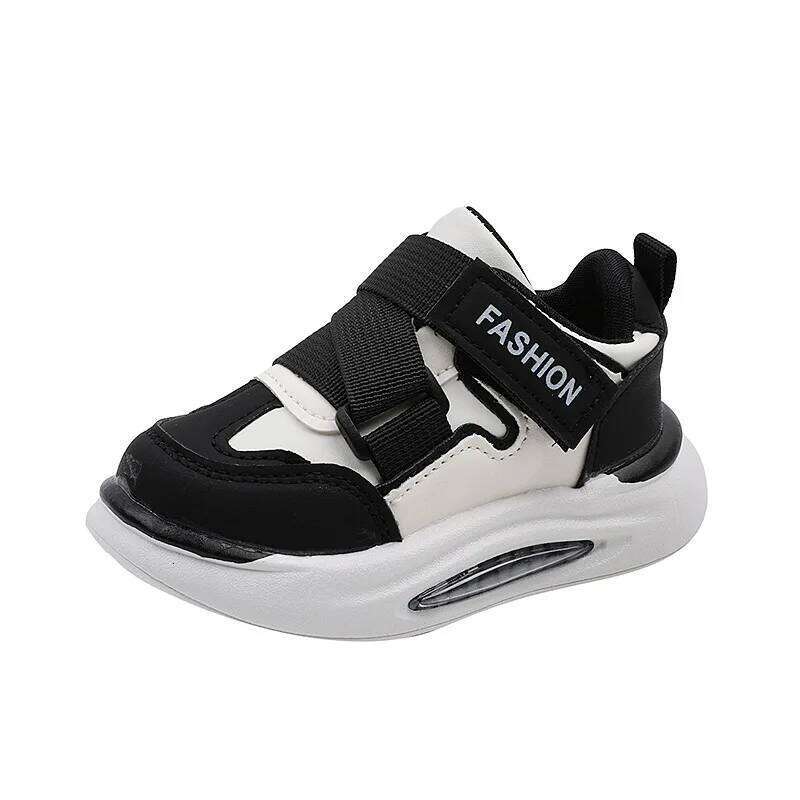 Thick Soft Sole Boys Girls Sneakers Hook&loop Students Casual Air Mesh Breathable New Fashion Children Flat Shoes H260312