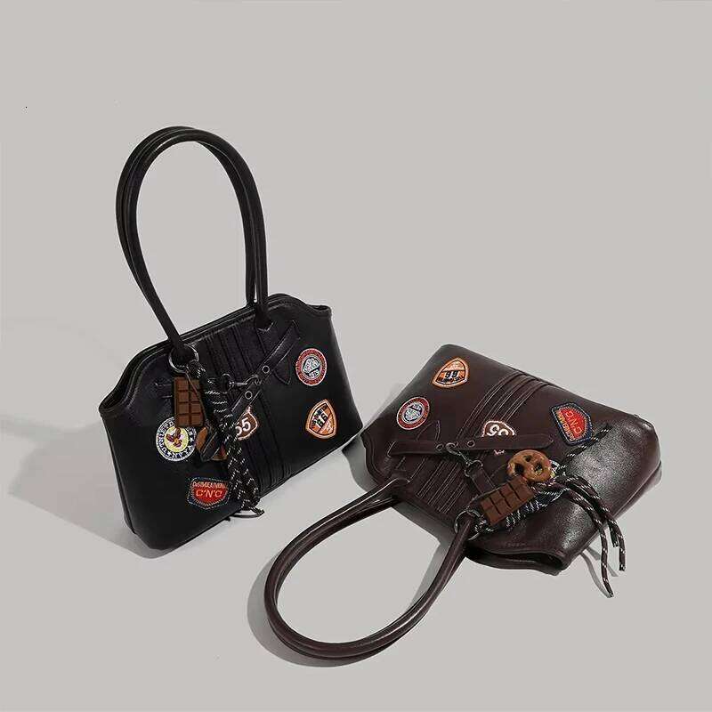 Korean Large Capacity Tote Y K Motorcycle Women Popular Light Luxury Advanced Texture Work Commuter Casual Shoulder Bag XIU LAI SI