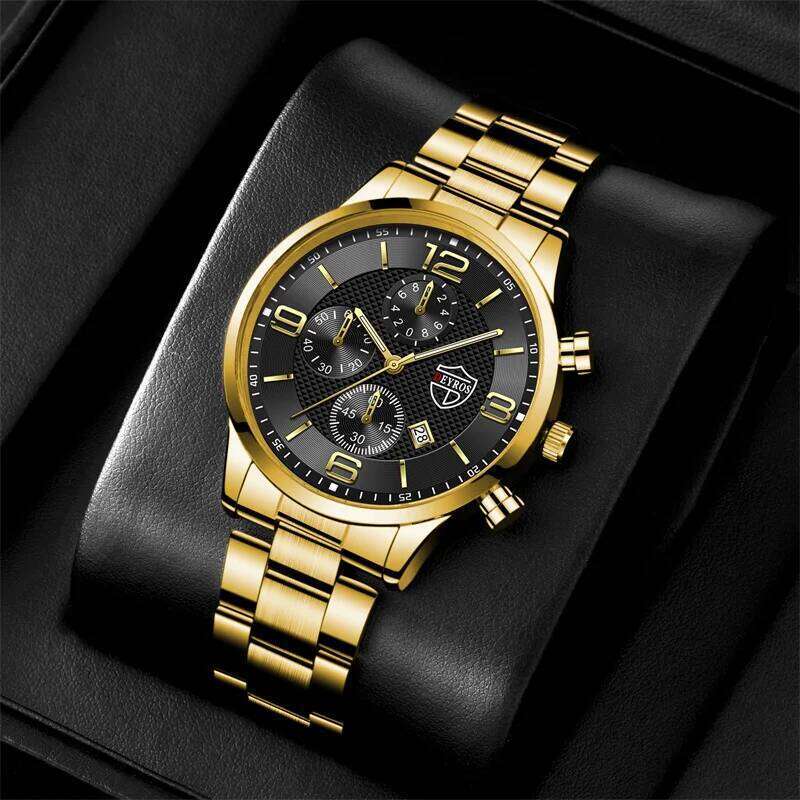 Fashion Mens Watches Luxury Quartz Wristwatch Calendar Men Business Casual Leather Watch Luminous Clock