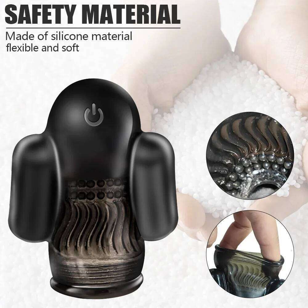 Glans Sucking Vibrator Remote Control Cock Enlarger Pump Delay Lasting Trainer, Fake Vagina Masturbator Male Pleasure Enhancer Z260312