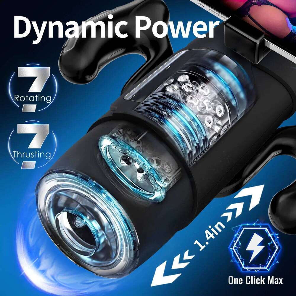 High Speed Automatic Thrusting Piston Stroker Masturbator Telescopic Vagina Blowjob Masturbation Machine Sex Toys for Men 18 Z260312