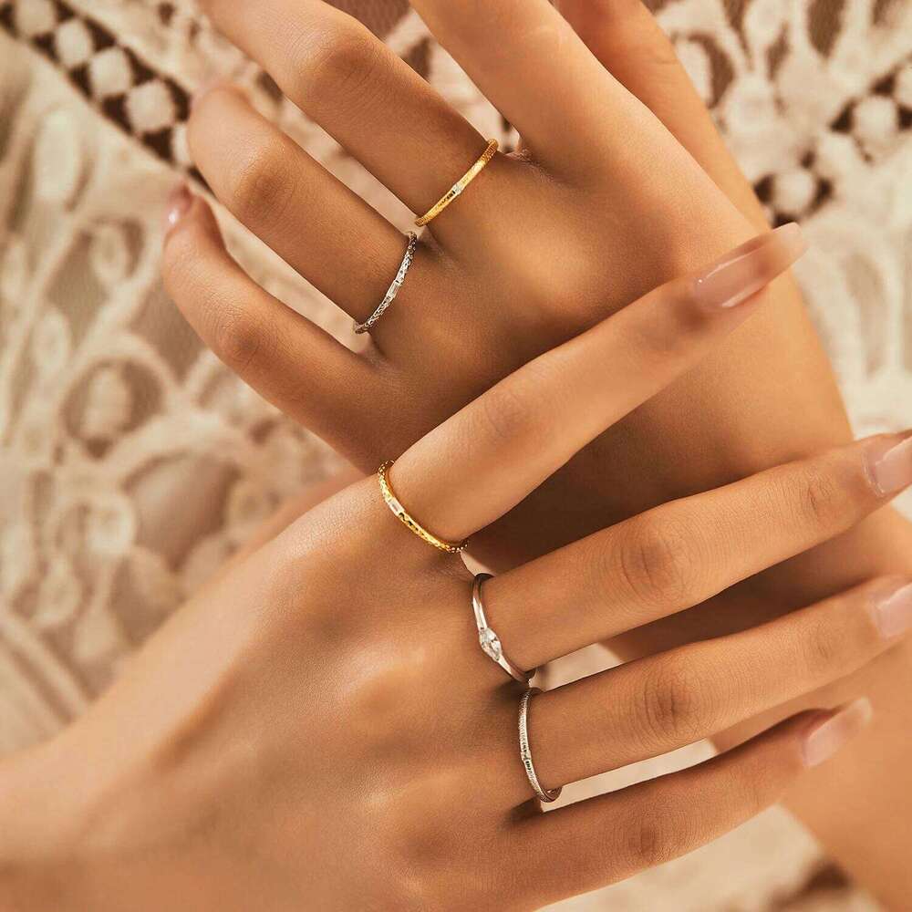 MODIAN 925 Sterling Silver Irregular Cross Line Concave And Convex Texture Rings For Women Fashion Gold Color Fine Jewelry H260312