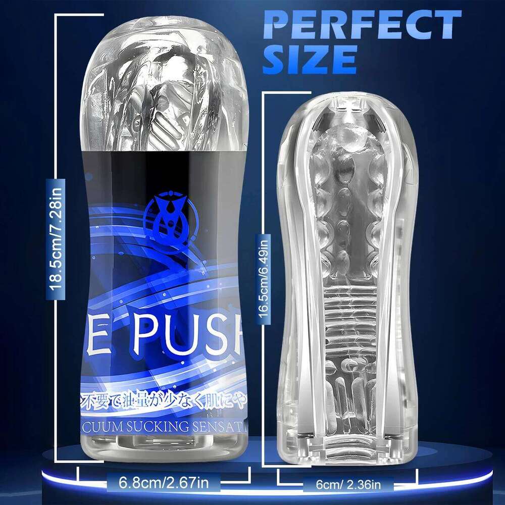 Male Masturbator Pussy Sex Toy 3D Soft Transparent Vagina Endurance Exercise Adult supplies Vacuum Pocket Cup for Men Z260312