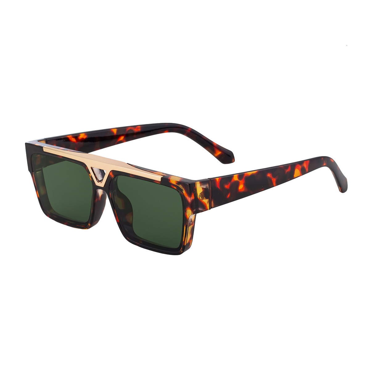 2026 New Fashion Square Frame Polarized Retro Double Bridge High-end Sun Protection Sunglasses for Men