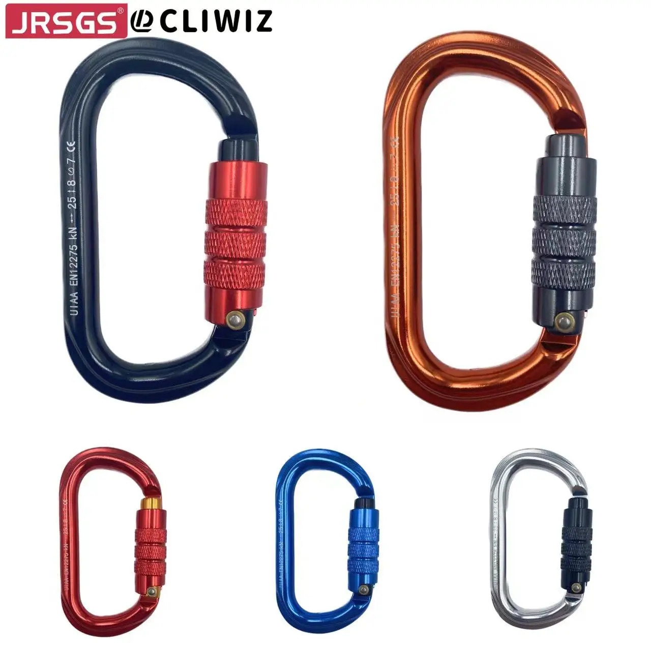 CLIWIZ 25KN Auto Safety Lock Outdoor Professional Climbing Carabiner O Shape Aviation Aluminum Hooks With Certificates CE 260228