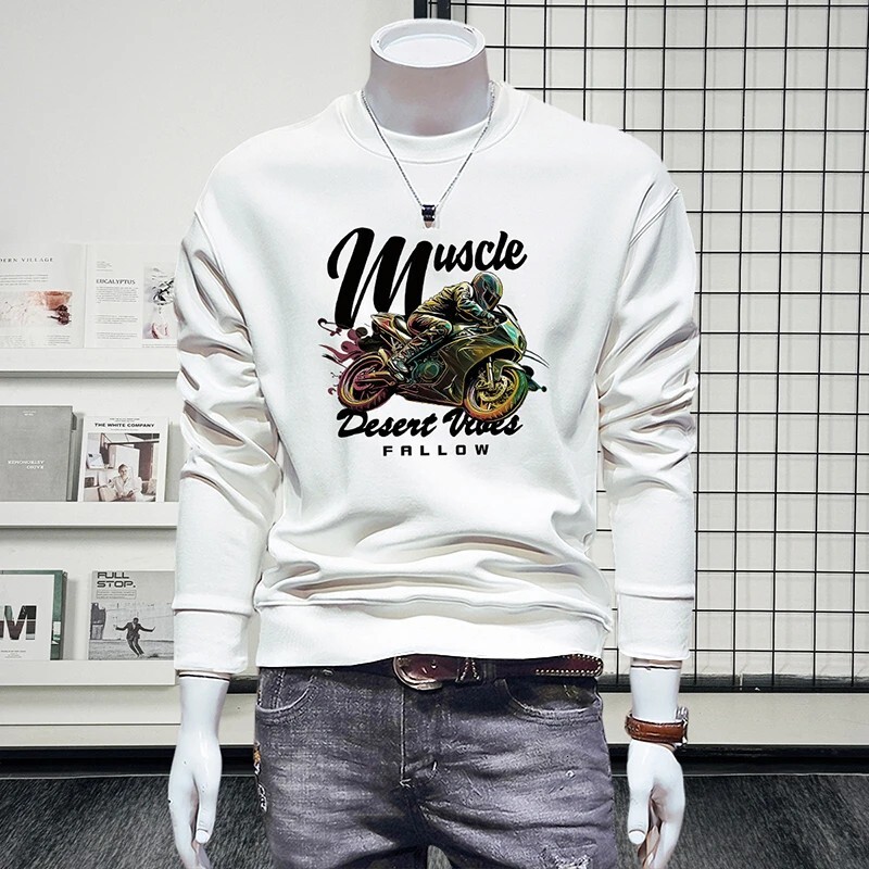 Men's Swetshirt New Utumn Men's Fshion Trendy Designer Hoodie Printed Long-sleeve Top Spring Nd Utumn Men's Jcket