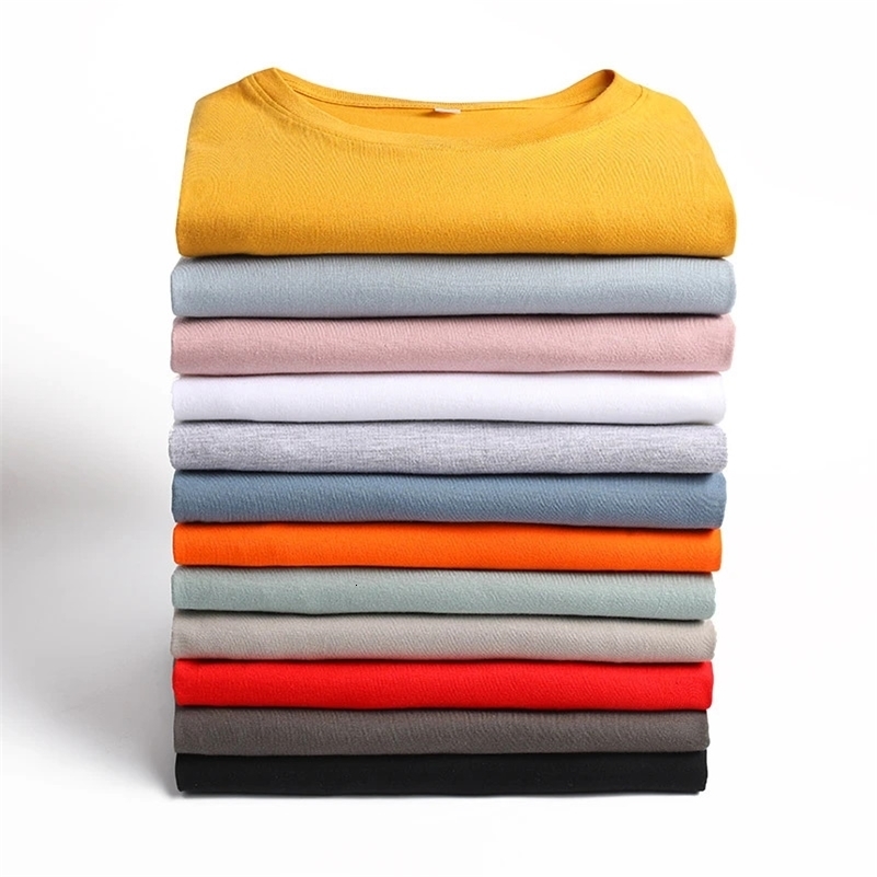 Mens Solid Color Round Neck Cotton Short Sleeved T-shirt Summer Comfortable Top 260227