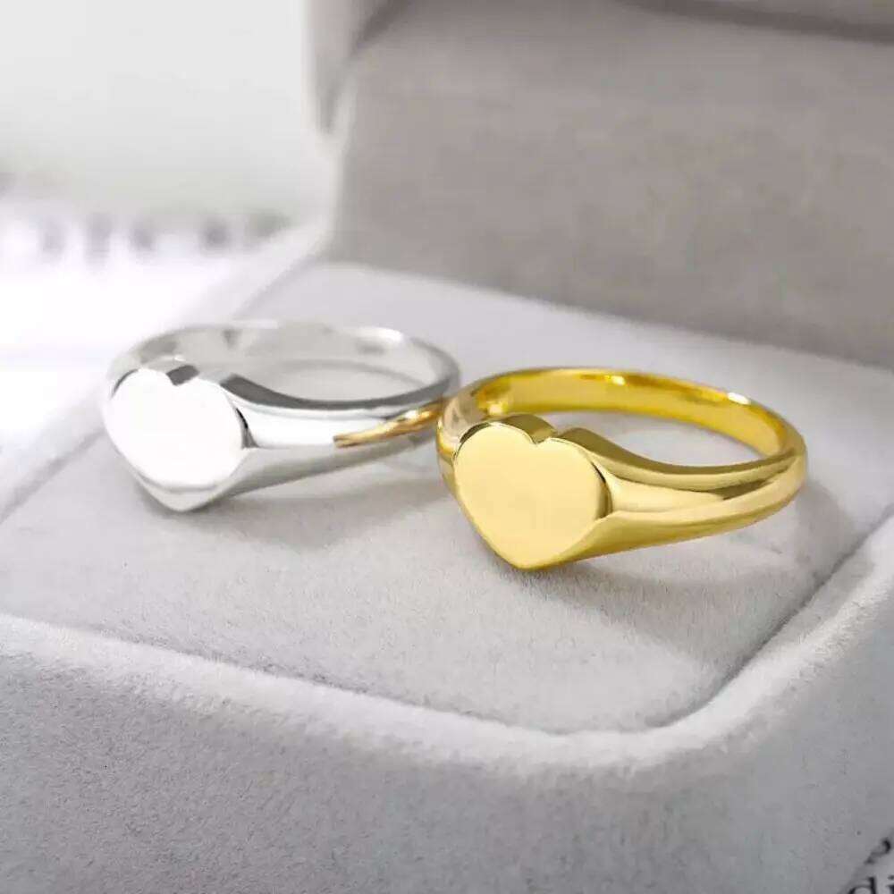 Waterproof Stainless Steel for Women Non-fading Heart Ring Stylish Metal Rings Simple New Jewelry Wholesale Dropshipping H260312