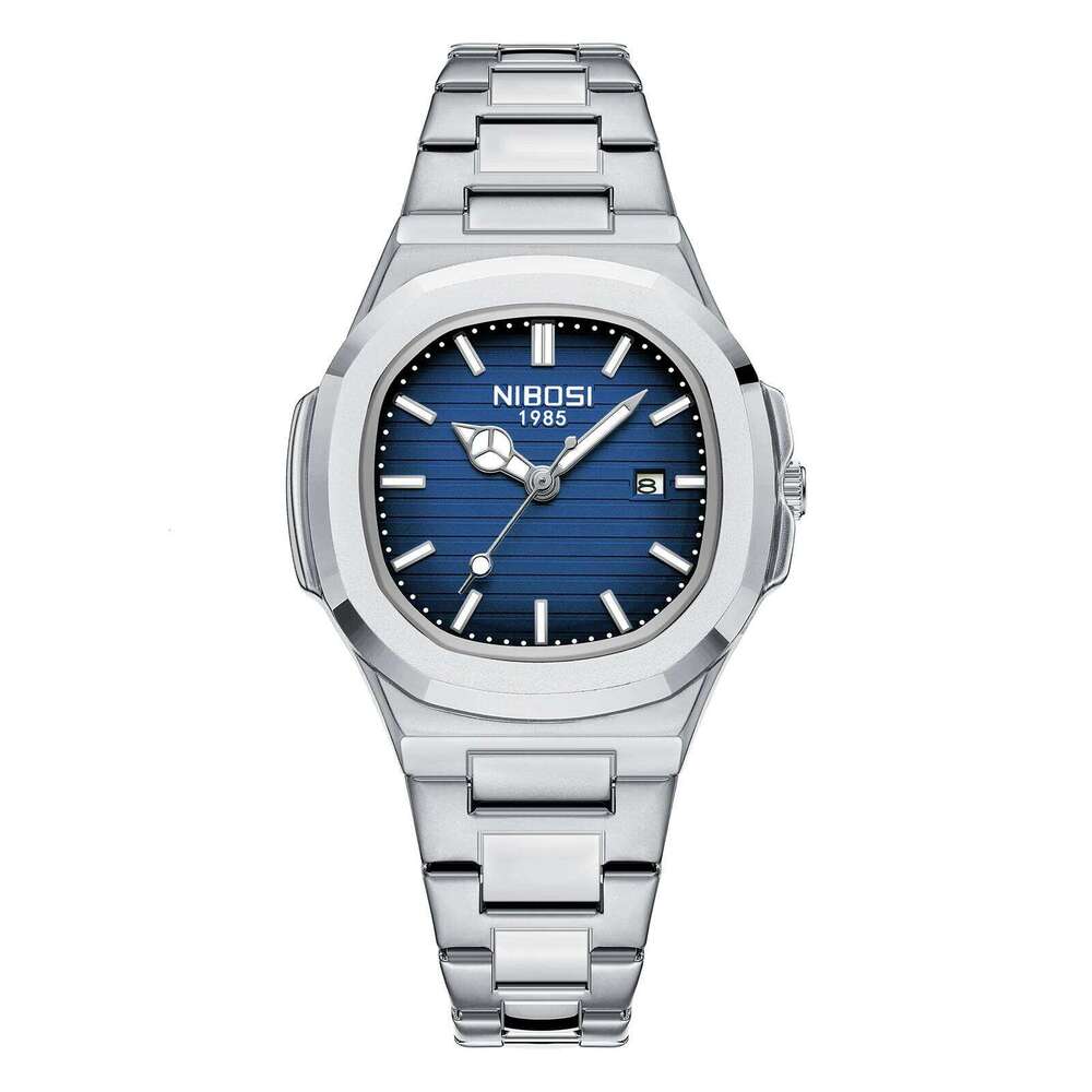 NIBOSI Luxury Square for Woman Waterproof Luminous Date Ladies Watch Stainless Steel Quartz Women's Watches Female Reloj