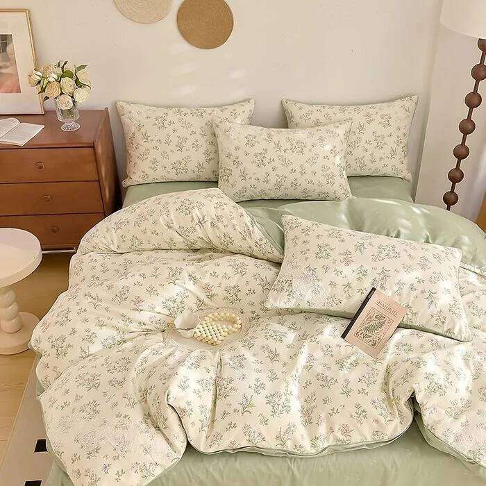Bed four-piece set of pure cotton 2025 new quilt cover grinding autumn and winter H260312