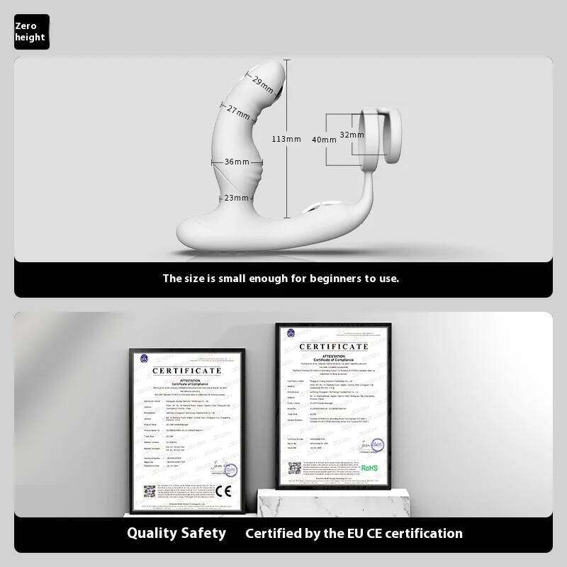 APP remote control prostate massager pulse electric shock heating vibrator delayed ejaculation ring men adult products Z260312