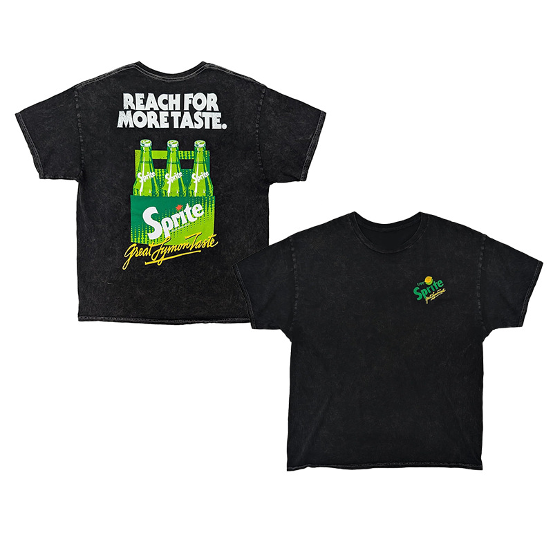 2026 Summer New Soda Drink Graphic T-Shirt Washed Vintage American Unisex Cotton Short Sleeve DTG Tee