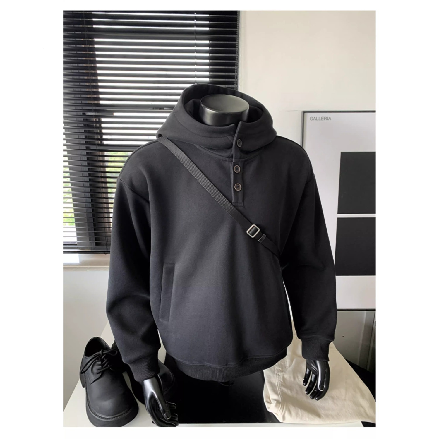 Casual And Stylish Long-sleeved Hooded Button-up Sweatshirt New Designer Hoodie Versatile Ins Harajuku Artistic Simple Trendy Style