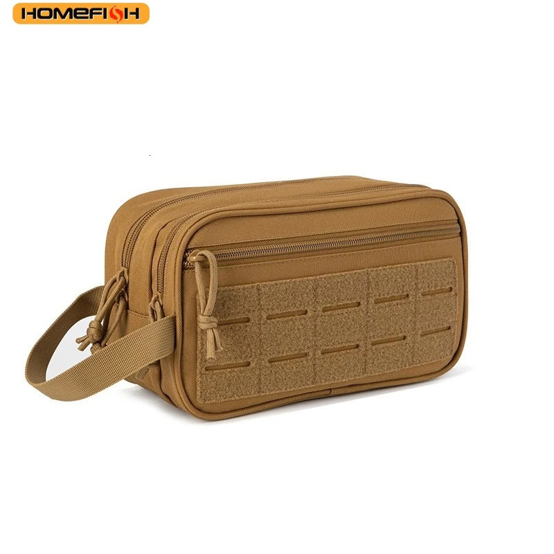 HOMEFISH Tactical Toiletry Bag For Men Hygiene Bag Tool Molle Pouches Small Dopp Kit Mens Shaving Kit Travel shower Makeup 260304