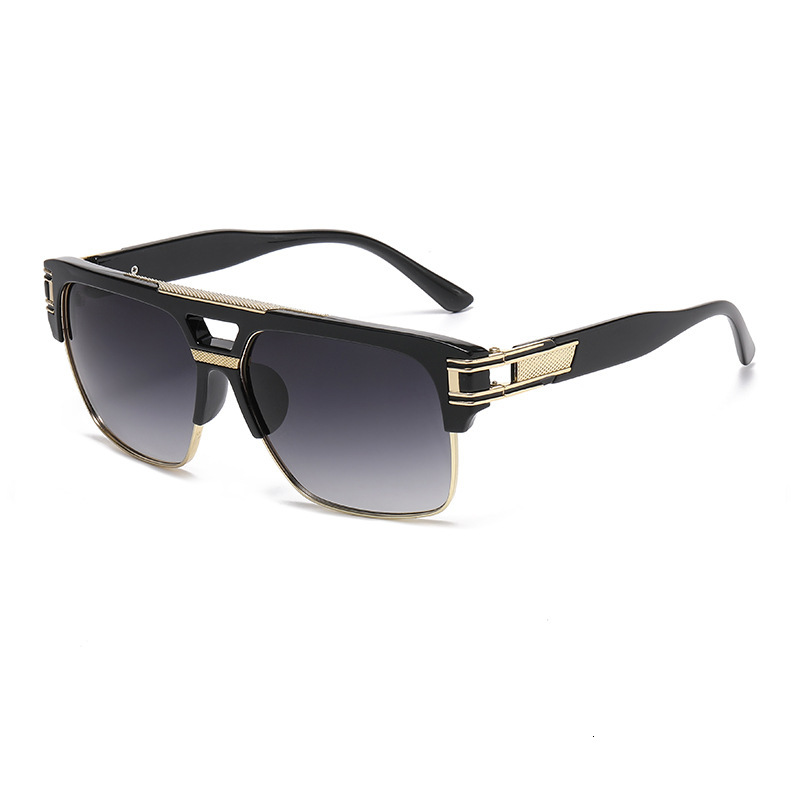 New square-frame blue polarized sunglasses, UV protection, outdoor sports, fashionable wear, sun protection eyewear