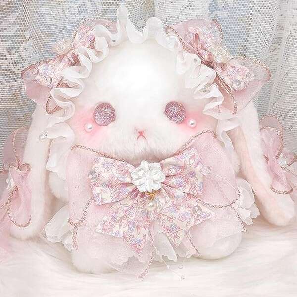 CHARHP&KEJNT Official Authentic High-Value Ins Lolita Rabbit Pearl Floral Crossbody Bag for Women