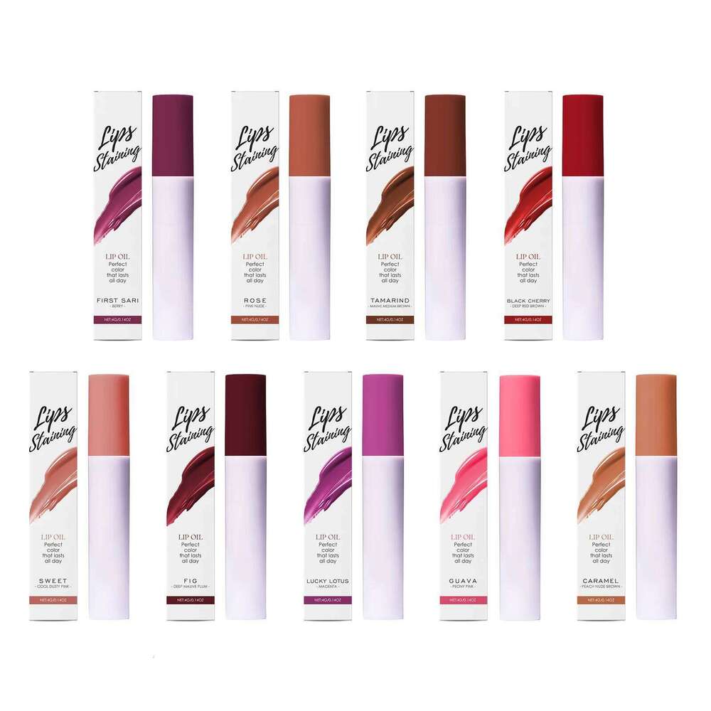 Staining Mirror Oil Gloss Long-Lasting Moisturizing Waterproof Non-stick Cup Makeup Lip Cosmetics Sexy Lips Plumper W260311