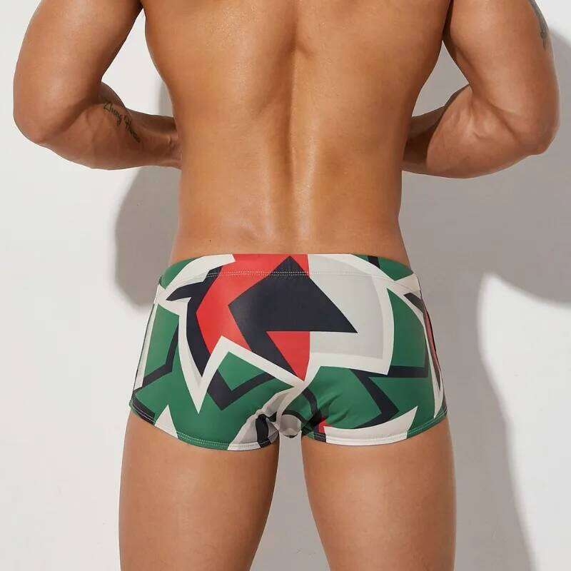New summer men's boxer fashion printed swimming trunks, runks, trunks 00804 Z260312