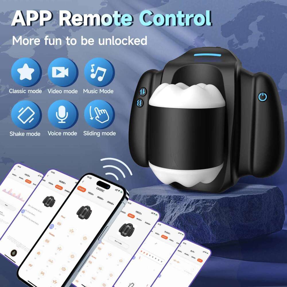 APP Controls Male Masturbation Cup Automatic Thrusting Vibration Watch Video Vagina Anus Real Pusssy Adutl Shop Sex Toys For Men Z260312