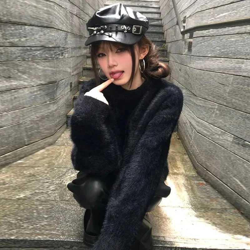 Subculture Beret Harajuku Y2k Girl Womens Gothic Lolita Goth Harajuku Bone Skull Spike Punk Cap Steam Unisex Punk Hat H260312 - view 5