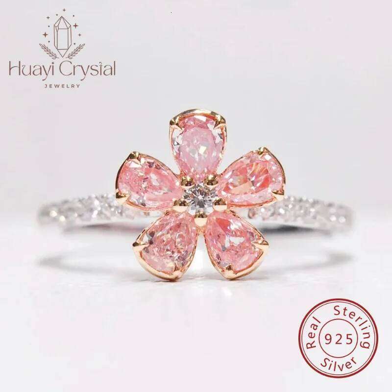 S925 Sterling Silver Gold-plated Flower Women Daily Stylishclassy Easiest For Match Ring Accessible fashion H260312