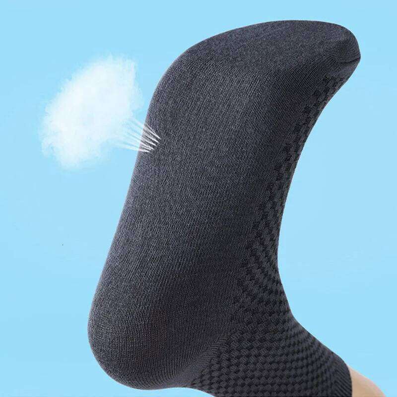 5 Pairs Bamboo Fiber Men New Classic Business Long Socks Summer Winter Casual Man Dress Sock Size EU38-43 Z260312