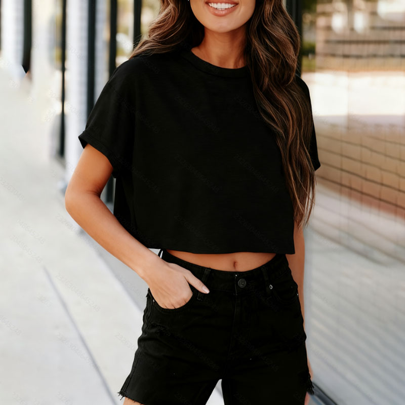 Milk Silk Short Sleeve T-Shirt Soft Lightweight Breathable Casual Solid Color Basic Tee Tops for Daily Wear