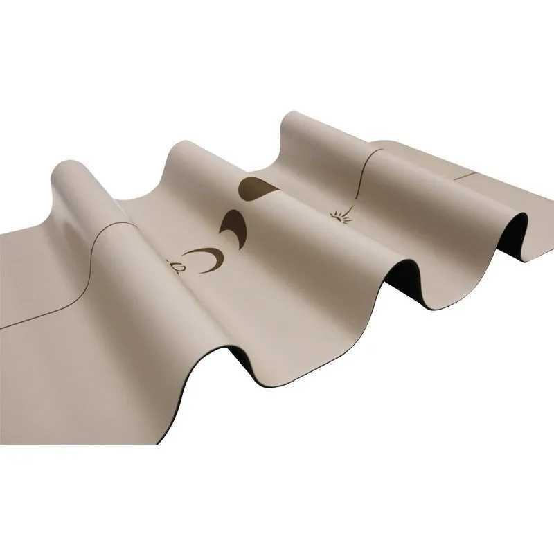 PU Golden Rubber Yoga Mat Mandala Pattern 68cm Widened Thickened Sport Fitness Pilates Training With Position Line Exercise Mats M260312