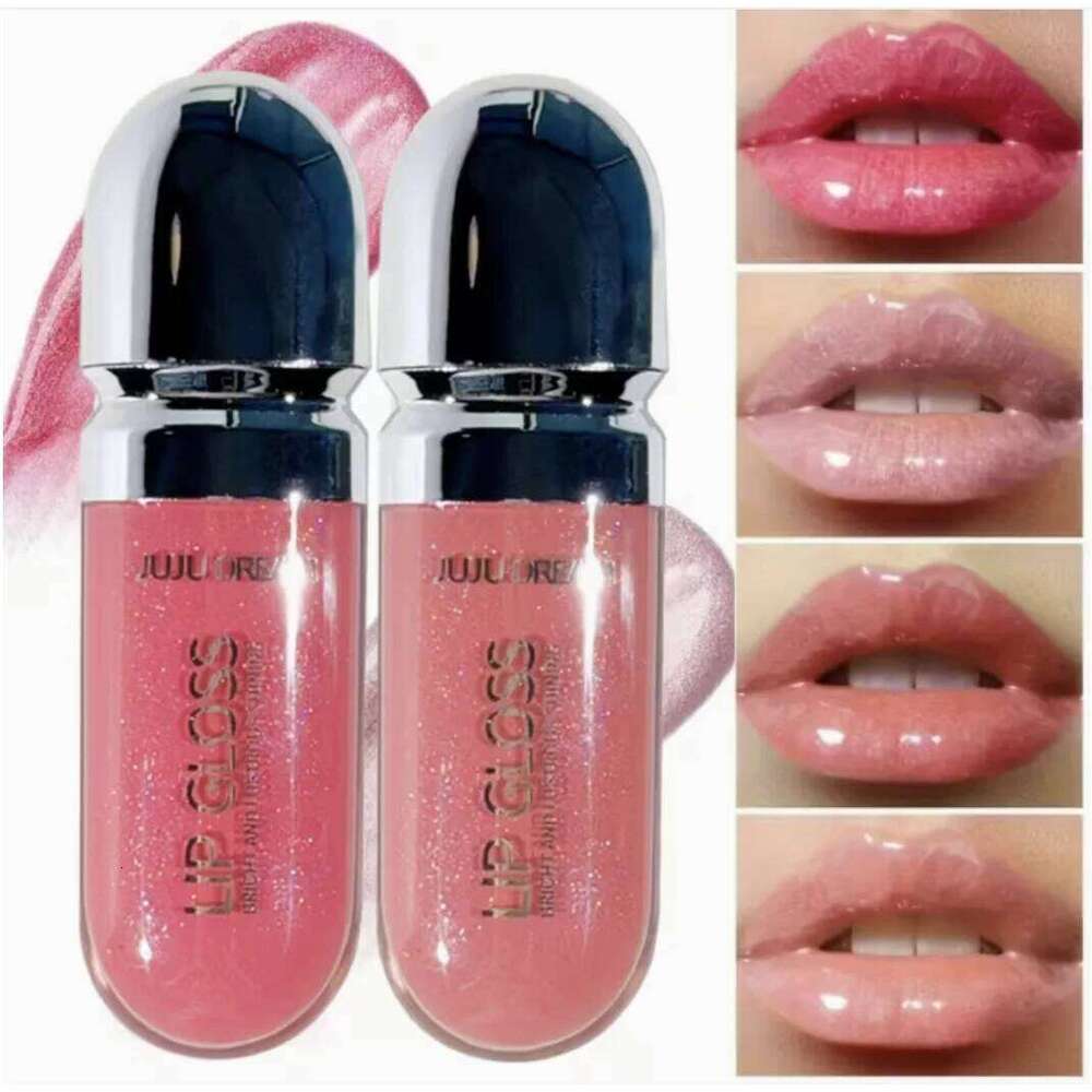 Pearlescent Mirror Glaze Shimmer Moisturizing Repair Color Liquid Lip Gloss Plump Glossy Non Stick Cup 5 Colors W260311