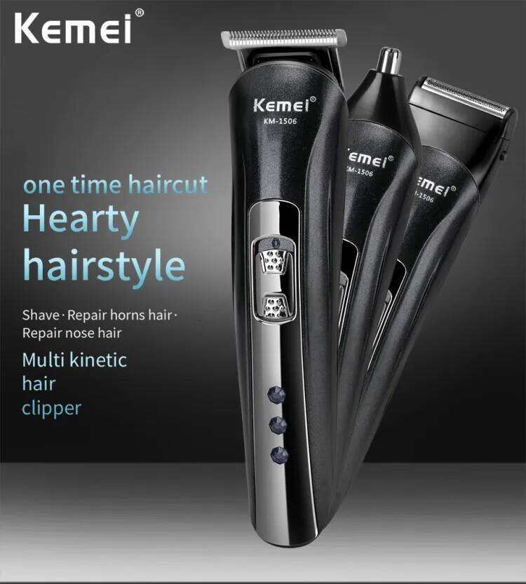 Kemei KM-1506 Multifunctional USB Rechargeable Electric Beard Shaver Hair Clipper Keme C260312
