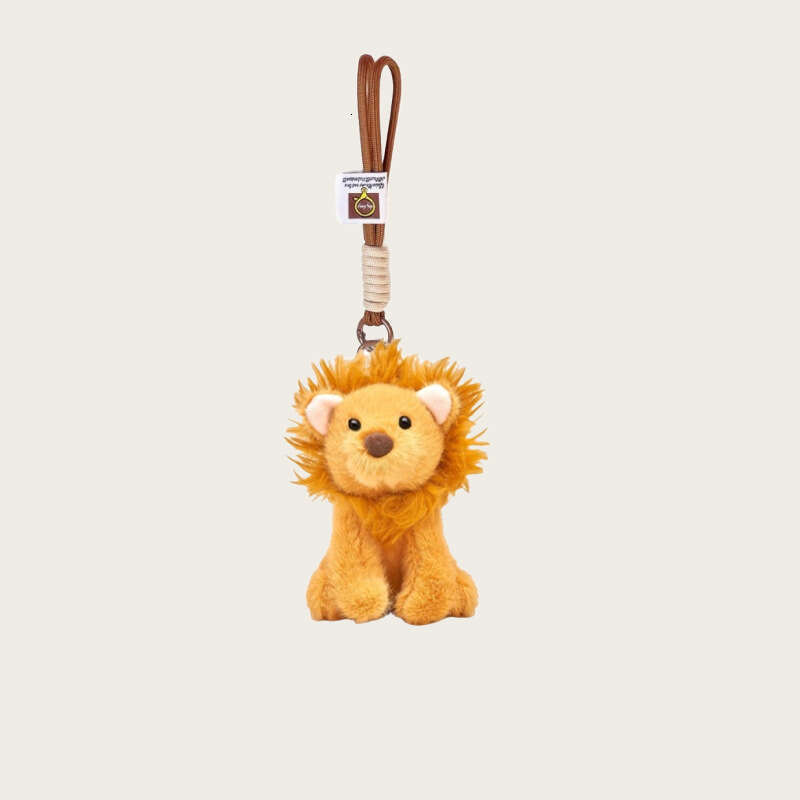 Charm Keychain Internet Celebrity Cute Adorable Little Lion Plush Toy Doll Bag Pendant Figurine