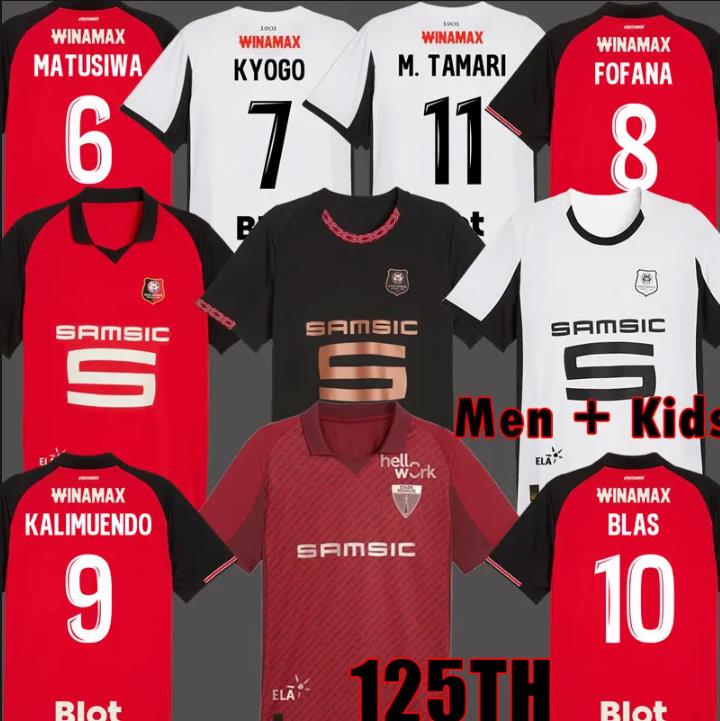 Stade Rennais 2026 125th anniversary jersey Rennes soccer jerseys 125 kit 25 26 GOUIRI BLAS TRUFFERT maillots de foot 2025 2026 Football shirt KIDS Uniforms