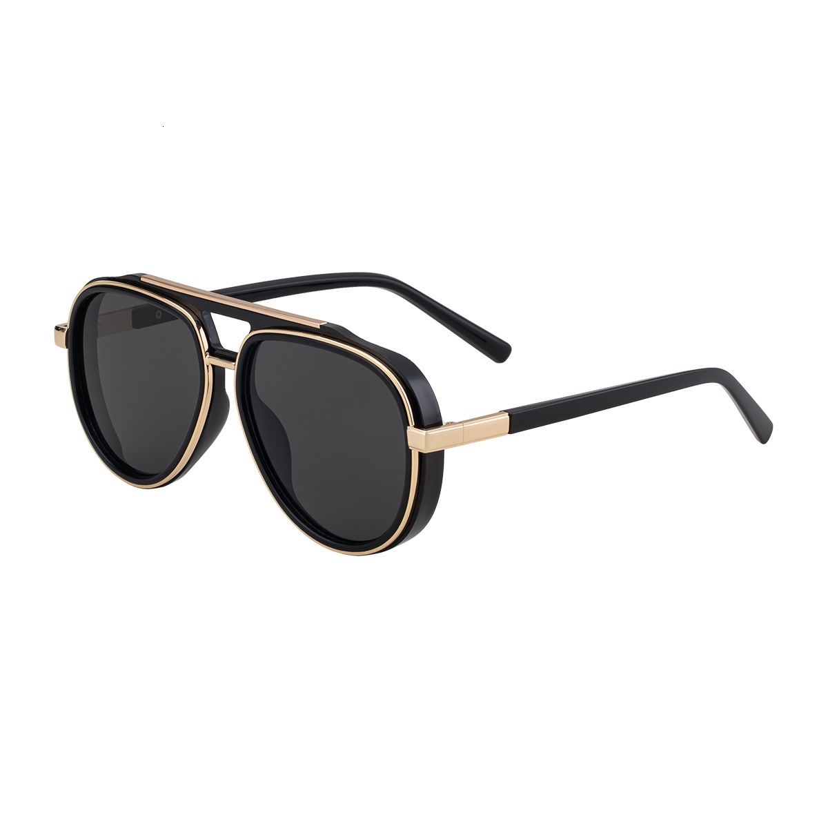2026 New Fashion Toad Polarized Retro Pilot Double Bridge Outdoor Sunglasses for Men