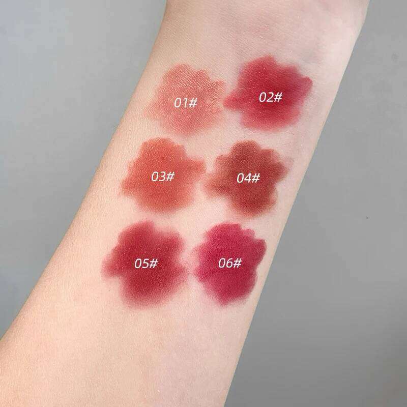 Gege Bear Glaze, Matte Velvet Lip Clay, Irregular Bottle Design, Long-lasting Color Non-drying Lipstick W260311