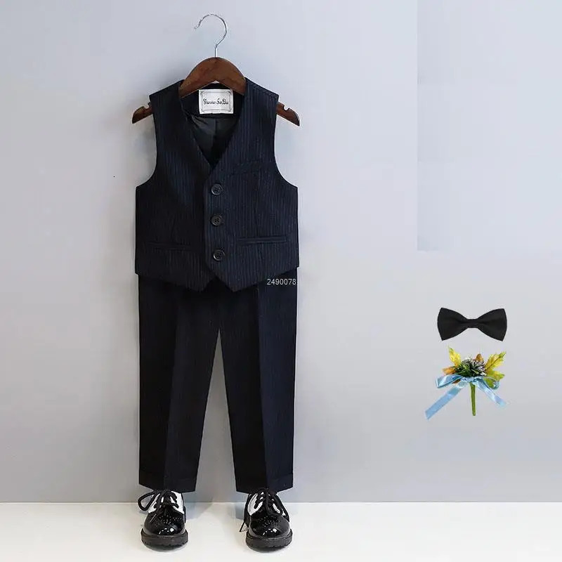 Kids 1 Year Black Birthday Dress Baby Boys Beautiful Pograph Suit Children Wedding Performance Piano Party Blazer Tuxedo Wear 260311