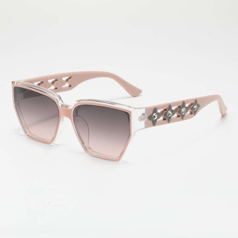 Sunglasses for Women Square Sun glasses Classic Face Slimming Oversized frame Polarized lenses Beach Daily Sun Glasses Flower Diamond Accent