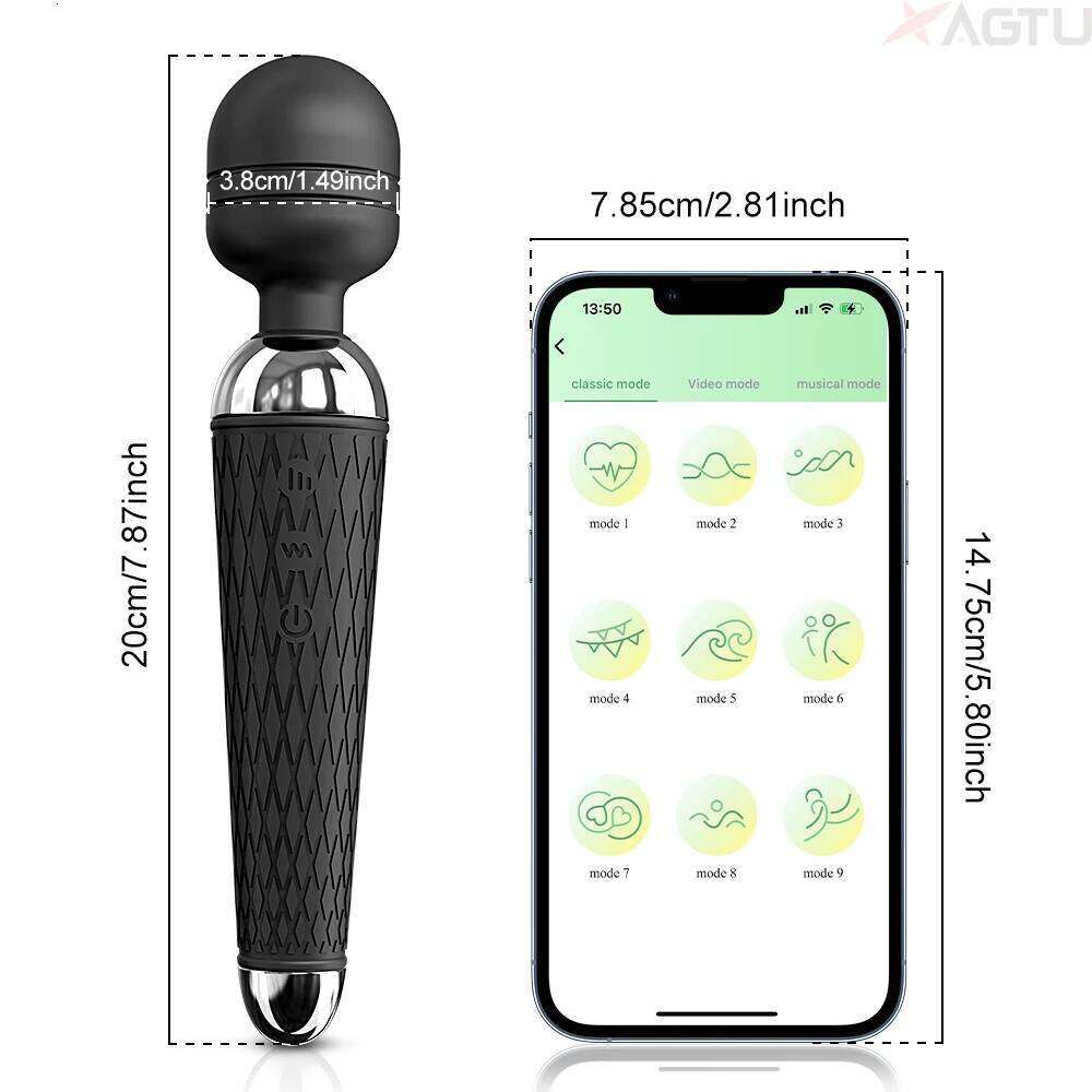 Wireless Dildos AV Vibrator Magic Wand Women Clitoris Stimulator USB Rechargeable Massager Goods Sex Toys for Adults 18 Z260312