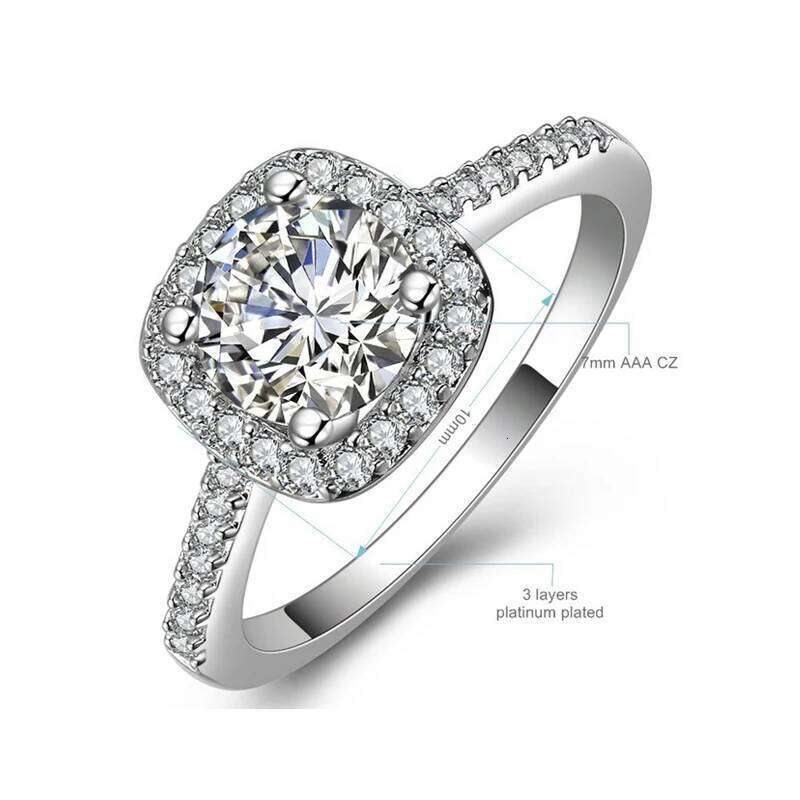 CC Fashion Rings For Women Jewelry Luxury Gold Color Square Stone Anneau Engagement Bijoux Bridal Wedding CC627 H260312