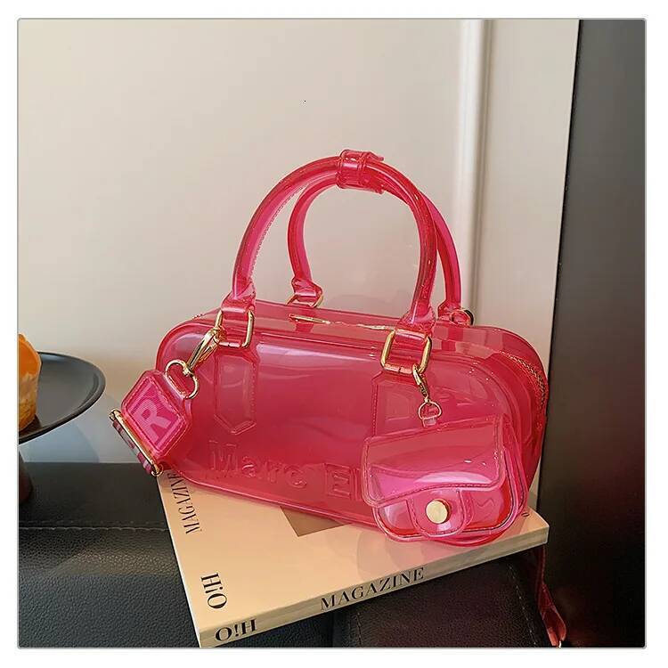 Summer PVC Transparent Jelly Handbag 2025 New Fashion Niche Ladies Shoulder Women's Versatile Crossbody Pillow Phone Bag