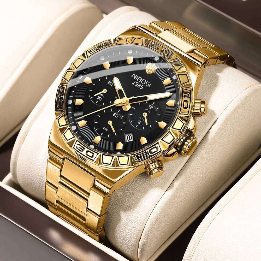 NIBOSI Sports Top Brand Luxury Quartz Watches for Men Stainless Steel Military Waterproof Wristwatches Reloj Hombre