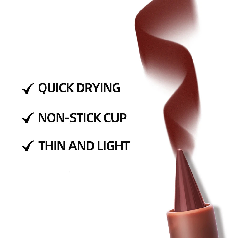 Lakerain Lip Liner Lipstick Pen Long Lasting Waterproof Gradient Quick Drying 2 IN 1 Lip Liner Lipstick Sexy Matte Cosmetic 260305