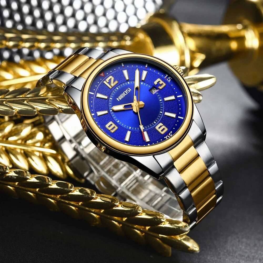 NIBOSI Casual Sport Men Watches Military Quartz Calendar Wrist Watch for Man Waterproof Business Male Clock Relogio Masculino